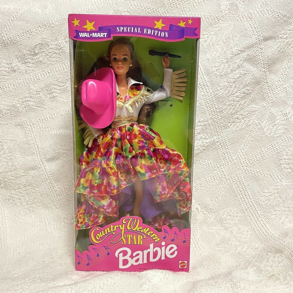 MATTEL Country Western Star Barbie Doll Brunette Walmart Exclusive 1994 NRFB New